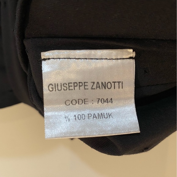 GIUSEPPE ZANOTTI black gray Sparkly Swarovski crystal distressed shirt top - Picture 9 of 10